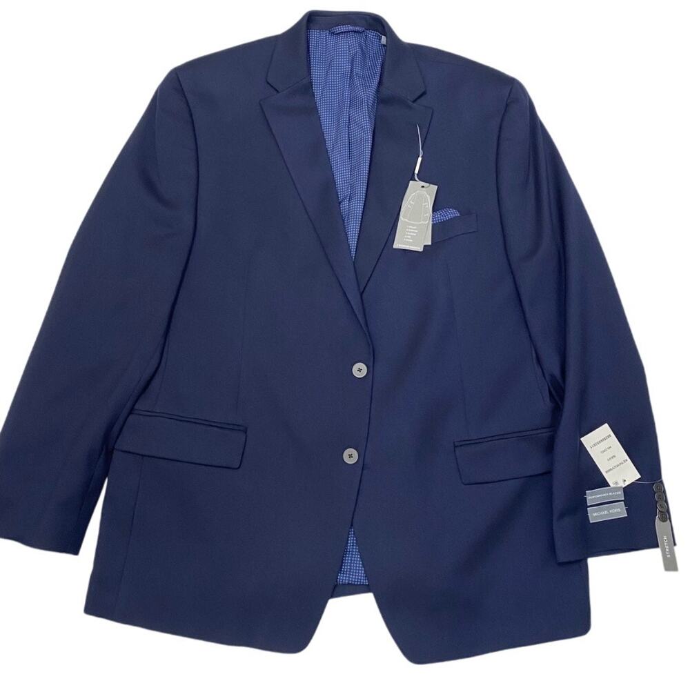Michael Kors Mens 46L Blazer Jacket Blue Two Button Suit Separate NWT